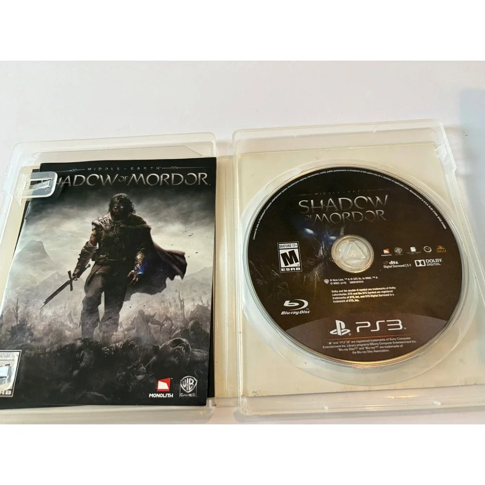 Middle Earth‎ Shadow of Mordor PS3 Game Playstation 3 Action Adventure